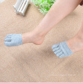 Chaussettes en coton pour femmes à bout ouvert sans talon chaussettes invisibles